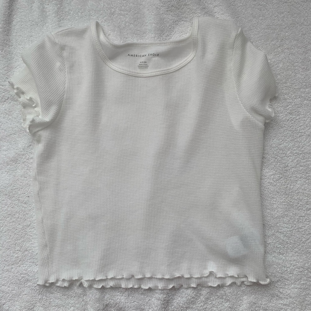 American Eagle White Crop Top